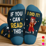 Custom Crew Socks - Personalized Graduation Gifts For Him, Her - Too Cool For School