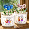 Custom Glass Everlasting Tulips - Personalized Mother's Day Birthday Gifts For Mom, Daughter - Forever Connected Heart To Heart