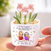 Custom Glass Everlasting Tulips - Personalized Mother's Day Birthday Gifts For Mom, Daughter - Forever Connected Heart To Heart