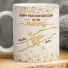 Custom Mug - Personalized Mother's Day, Baby Shower, Gender Reveal Gifts For New Moms, Wife, Daughter - Tiny Hands Big Love