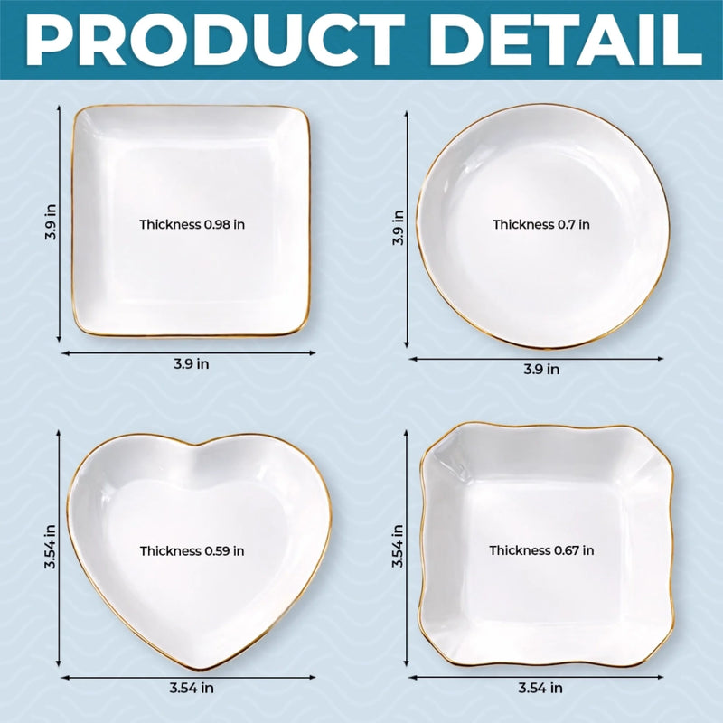 Custom Photo Jewelry Dish - Personalized Baby Shower, Gender Reveal Gifts For New Moms, New Parents - Welcome To The World
