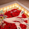 Custom Flower Shadow Box With LED Light - Personalized Mother's Day Birthday Gifts For Mom, Grandma - Planted In Love Growing Forever