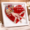 Custom Flower Shadow Box With LED Light - Personalized Mother's Day Birthday Gifts For Mom, Grandma - Planted In Love Growing Forever
