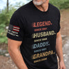 Custom Unisex T-Shirt With Design On Sleeve - Personalized Father's Day Birthday Gifts For Dad, Grandpa - Top Dad Energy