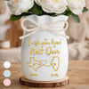 Custom Long Distance Flower Vase With Ribbon - Personalized Best Friend Birthday Gifts For Women, Besties, Sisters, BFF - Wish You Lived Next Door