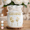 Custom Flower Vase With Ribbon - Personalized Best Friend Birthday Gifts For Women, Besties, Sisters, BFF - Growing Old, Staying Gold