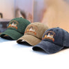 Custom Vintage Washed Denim Baseball Cap - Personalized Mother's Day, Father's Day Gifts For Dog Cat Lovers, Dog Dad And Mom, Cat Owners - Love Grows With Paws