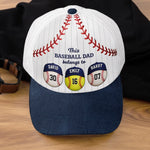 Custom Hat, All Over Print Classic Cap - Personalized Birthday Baseball Gifts For Dad, Grandpa, Baseball Lovers, Sports Fans, Sports Lovers - Best Dad In The Game