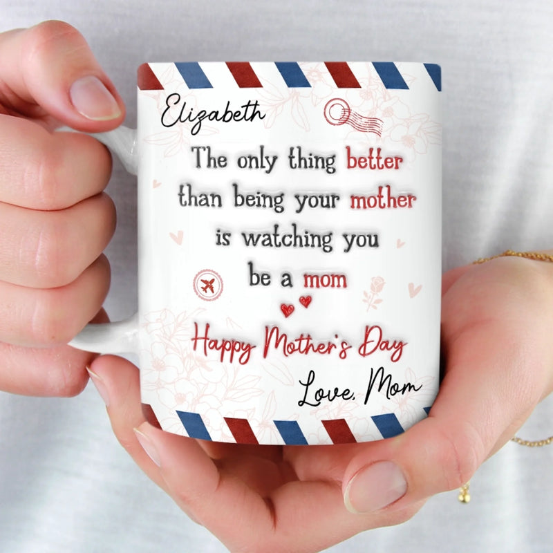 Custom Photo Mug - Personalized Mother's Day, Baby Shower, Gender Reveal Gifts For New Moms, Wife, Daughter - You Were Born For This Love