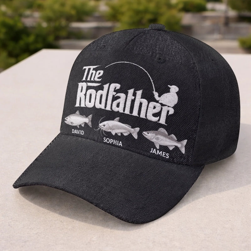 Custom Hat, All Over Print Classic Cap - Personalized Father's Day Fishing Gifts For Fisherman, Dad - The Rodfather
