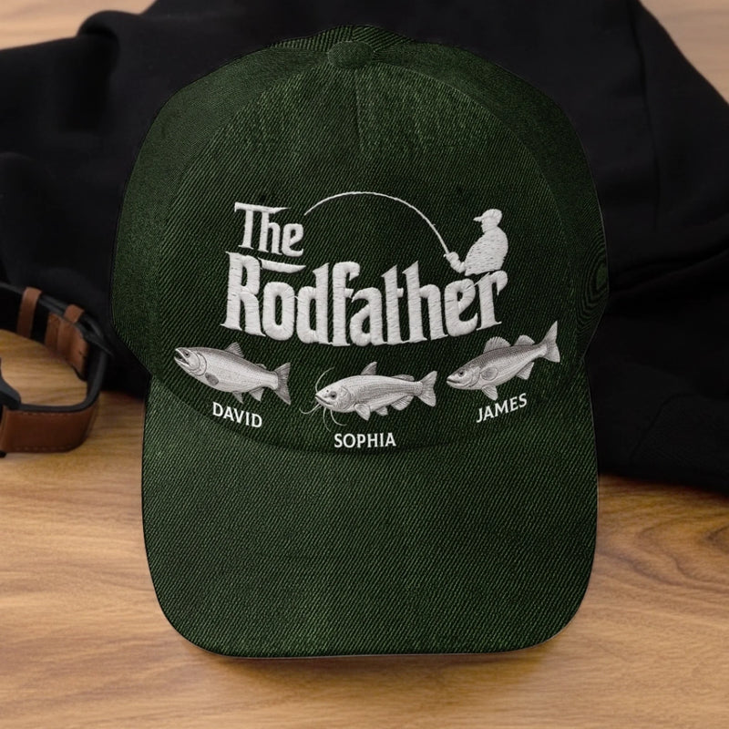 Custom Hat, All Over Print Classic Cap - Personalized Father's Day Fishing Gifts For Fisherman, Dad - The Rodfather