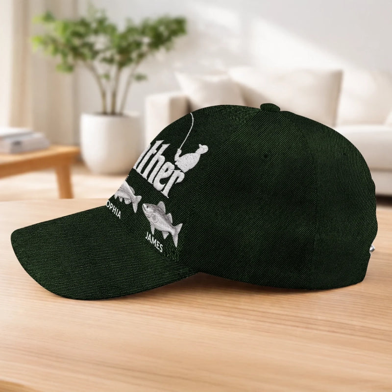 Custom Hat, All Over Print Classic Cap - Personalized Father's Day Fishing Gifts For Fisherman, Dad - The Rodfather