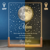 Custom Shaped 3D LED Walnut Night Light - Personalized Mother's Day Gifts For Mom, Grandma - Love You To The Moon And Back