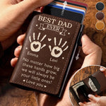 Custom Pop-Up Leather Wallet - Personalized Father's Day Birthday Gifts For Dad, Grandpa - Always Be Your Little One
