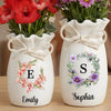 Custom Flower Vase With Ribbon - Personalized Best Friend Birthday Gifts For Women, Besties, Sisters, BFF - A Floral Touch Of You