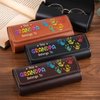 Custom PU Leather Eyeglass Case - Personalized Father's Day Birthday Gifts For Dad, Grandpa - Grandpa My Hero Always