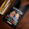 Custom Leather Wine Bag - Personalized Funny Gifts For Coworker, Work Bestie - Thanks For The Laughs At Work