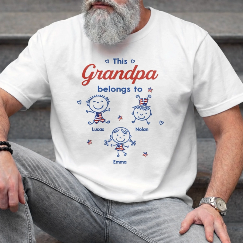 Custom Unisex T-shirt, Premium T-shirt, Hoodie - Personalized Father's Day Birthday Gifts For Dad, Grandpa - Strong Like My Grandpa