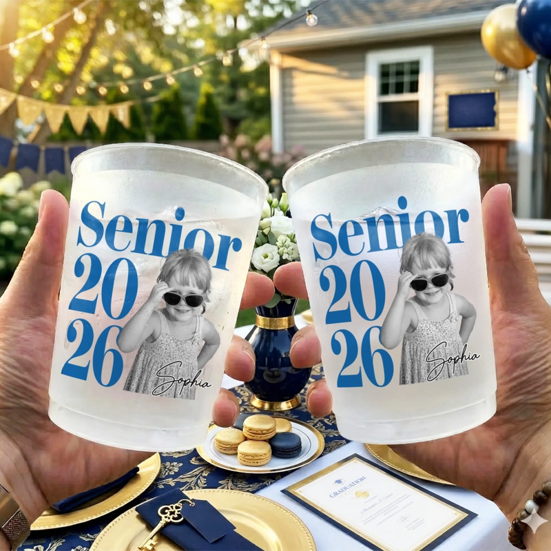 Custom Photo Graduation Cups - Personalized Graduation Gifts For Him, Her - Future Starts Today