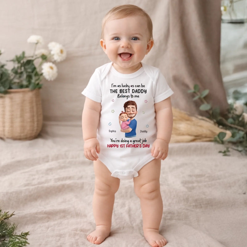 Custom Baby Onesie - Personalized Baby Shower, Gender Reveal Gifts For New Moms, New Dads, New Parents - First Time Dad, Forever Love