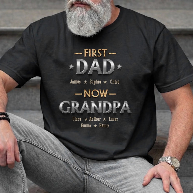 Custom Unisex T-shirt, Premium T-shirt, Hoodie - Personalized Father's Day Birthday Gifts For Dad, Grandpa - Living The Best Title