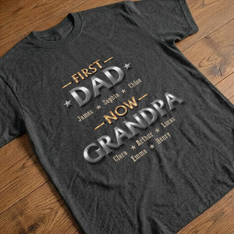 Custom Unisex T-shirt, Premium T-shirt, Hoodie - Personalized Father's Day Birthday Gifts For Dad, Grandpa - Living The Best Title