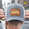 Custom Leather Patch Hat - Personalized Father's Day Birthday Gifts For Dad, Grandpa - Legendary Grandpa Vibes