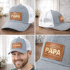 Custom Leather Patch Hat - Personalized Father's Day Birthday Gifts For Dad, Grandpa - Legendary Grandpa Vibes