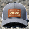 Custom Leather Patch Hat - Personalized Father's Day Birthday Gifts For Dad, Grandpa - Legendary Grandpa Vibes
