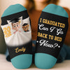 Custom Crew Socks - Personalized Graduation Gifts For Him, Her - Hard Work Turns Into Success
