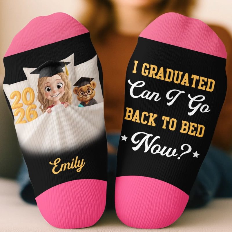 Custom Crew Socks - Personalized Graduation Gifts For Him, Her - Hard Work Turns Into Success