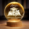 Custom Crystal Globe Lamp - Personalized Graduation Gifts For Him, Her  - Hard Work Paid Off