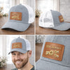 Custom Leather Patch Hat - Personalized Father's Day Birthday Gifts For Dad, Grandpa - Daddy Life Best Life