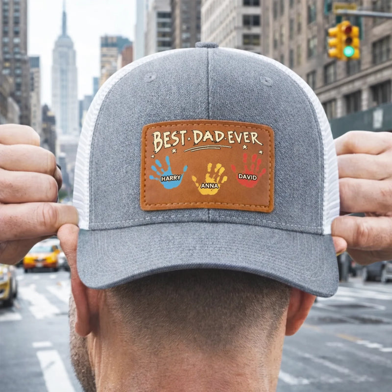 Custom Leather Patch Hat - Personalized Father's Day Birthday Gifts For Dad, Grandpa - Aged To Perfection