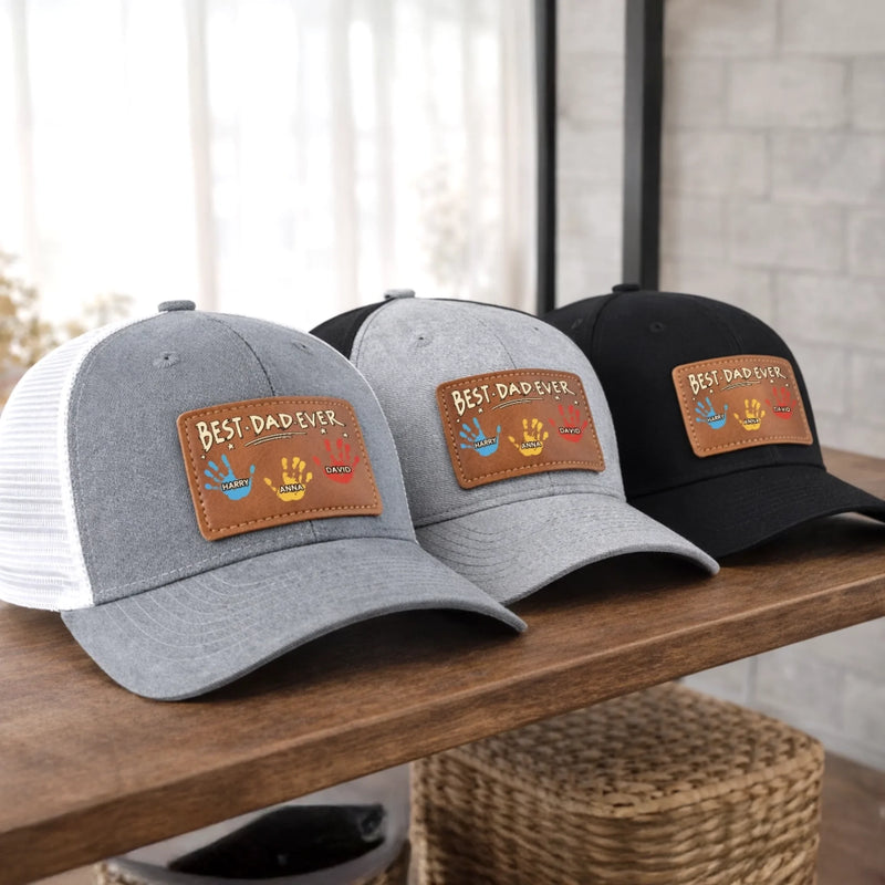 Custom Leather Patch Hat - Personalized Father's Day Birthday Gifts For Dad, Grandpa - Aged To Perfection
