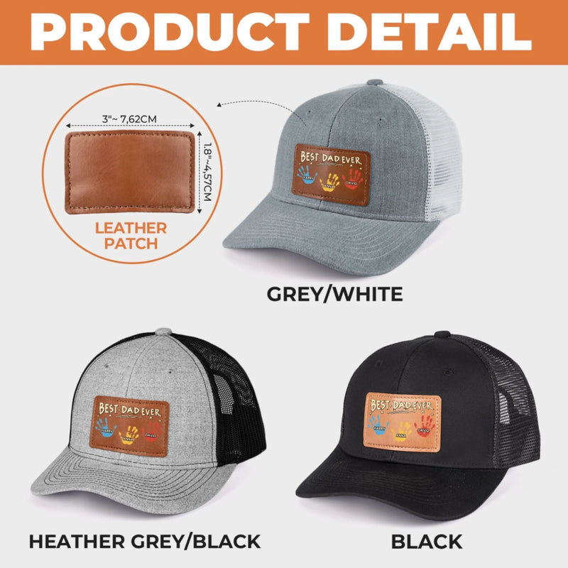 Custom Leather Patch Hat - Personalized Father's Day Birthday Gifts For Dad, Grandpa - Aged To Perfection