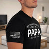 Custom Unisex T-Shirt With Design On Sleeve - Personalized Father's Day Birthday Gifts For Dad, Grandpa - Dad Life Best Life
