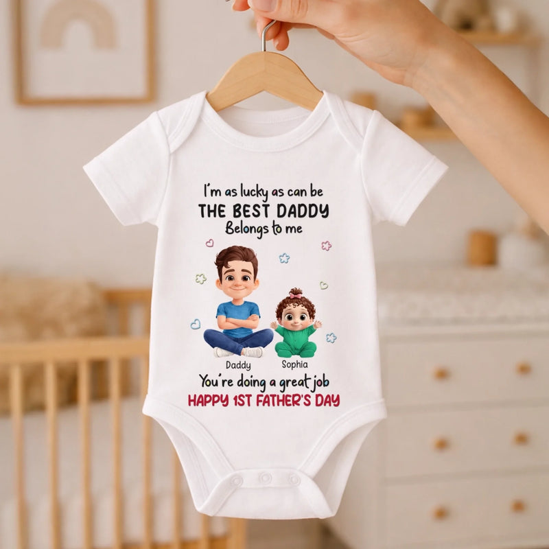Custom Baby Onesie - Personalized Baby Shower, Gender Reveal Gifts For New Moms, New Dads, New Parents - Tiny Hands, Big Love