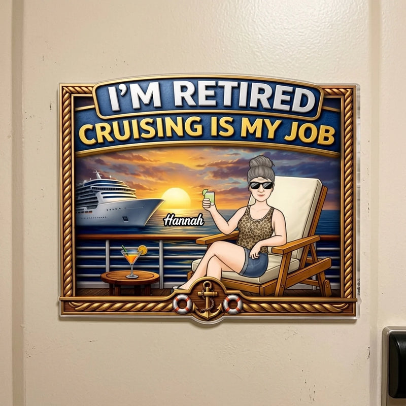 Custom Cruise Ship Door Magnet - Personalized Summer Vacation And Travel Gifts For Husband And Wife, Him And Her - Our Journey Continues At Sea