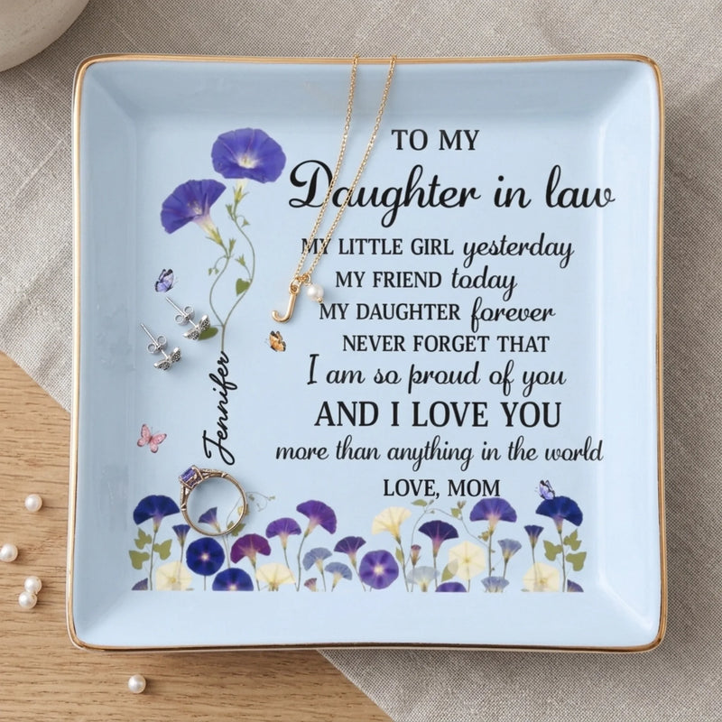Custom Full-Print Jewelry Dish - Personalized Mother's Day Birthday Gifts For Daughter, Daughter-In-Law - My First Little Love