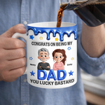 Custom 3D Inflated Effect Printed Mug - Personalized Birthday Gifts For Dad, Son, Daughter - Congrats On Being My Dad