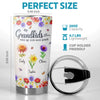 Custom 3D Inflated Effect Printed Tumbler - Personalized Mother's Day Gifts For Mom, Grandma - Grandkids Make Her World Blossom