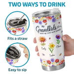 Custom 3D Inflated Effect Printed Tumbler - Personalized Mother's Day Gifts For Mom, Grandma - Grandkids Make Her World Blossom