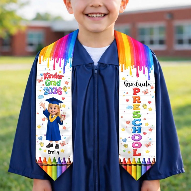 Custom Kids Graduation Stole - Personalized Graduation Gifts For Kids - The Future Is Yours