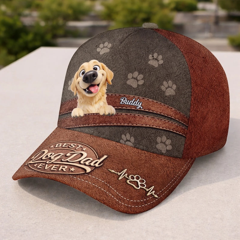 Custom Hat, All Over Print Classic Cap - Personalized Birthday Gifts For Dog Lovers, Dog Dad And Mom - Life Is Better With Paws