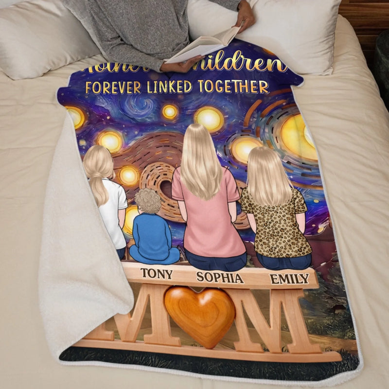 Custom Blanket - Personalized Mother's Day Gifts For Mom, Grandma - Her Heart Holds Us All