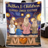 Custom Blanket - Personalized Mother's Day Gifts For Mom, Grandma - Her Heart Holds Us All