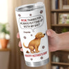 Custom 3D Inflated Effect Printed Tumbler - Personalized Mother's Day Gifts For Dog Cat Lovers, Dog Dad And Mom, Cat Owners - Her Favorite Little Troublemaker