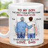 Proud Of You - Family Personalized Custom Mug - Father's Day, Gift For Son