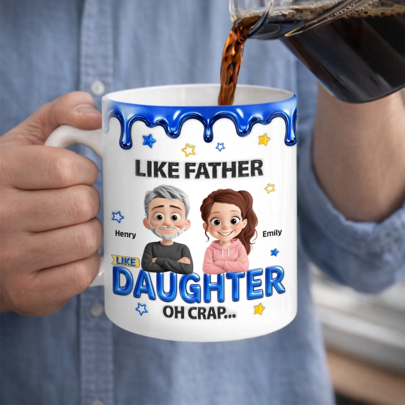 Custom 3D Inflated Effect Printed Mug - Personalized Birthday Gifts For Dad, Son, Daughter - Proud Dad Of Legends